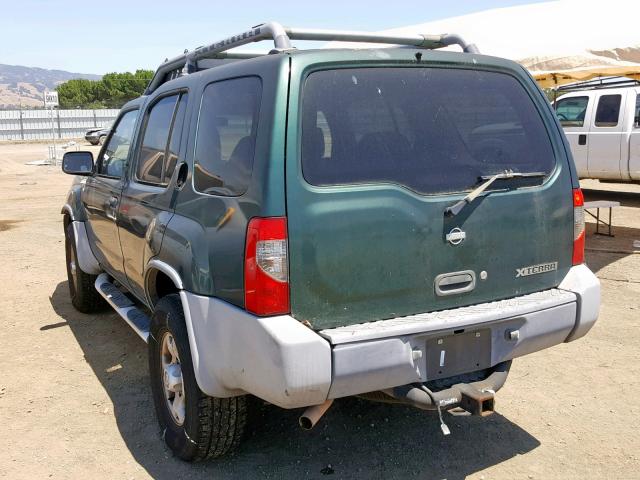 5N1ED28Y7YC565934 - 2000 NISSAN XTERRA XE GREEN photo 3