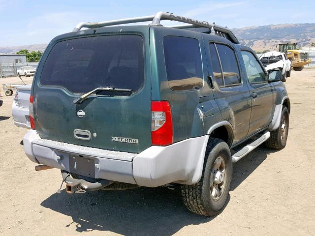 5N1ED28Y7YC565934 - 2000 NISSAN XTERRA XE GREEN photo 4