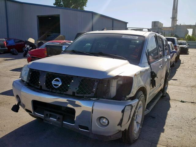 5N1AA08A44N741125 - 2004 NISSAN ARMADA SE SILVER photo 2