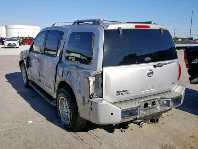 5N1AA08A44N741125 - 2004 NISSAN ARMADA SE SILVER photo 3