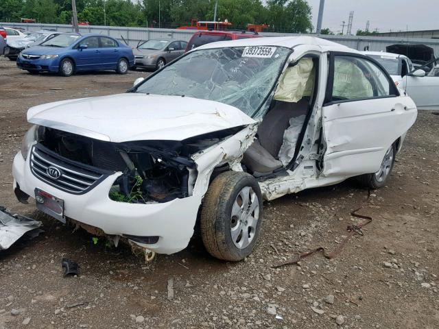 KNAFE221995656627 - 2009 KIA SPECTRA EX WHITE photo 2