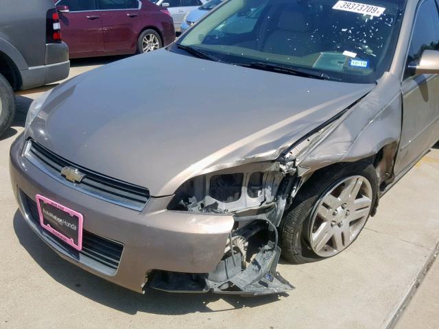 2G1WU58R979206182 - 2007 CHEVROLET IMPALA LTZ TAN photo 9