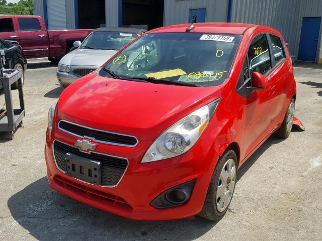 KL8CB6S94DC589475 - 2013 CHEVROLET SPARK LS RED photo 2