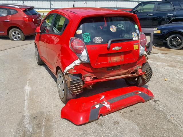 KL8CB6S94DC589475 - 2013 CHEVROLET SPARK LS RED photo 3