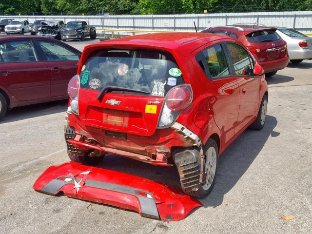 KL8CB6S94DC589475 - 2013 CHEVROLET SPARK LS RED photo 4