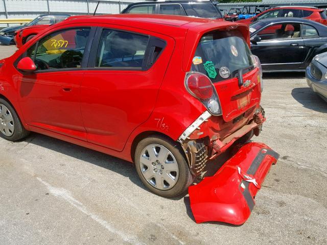 KL8CB6S94DC589475 - 2013 CHEVROLET SPARK LS RED photo 9