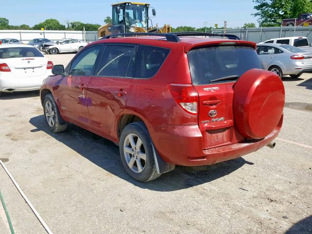 JTMBK31V065011638 - 2006 TOYOTA RAV4 LIMIT RED photo 3