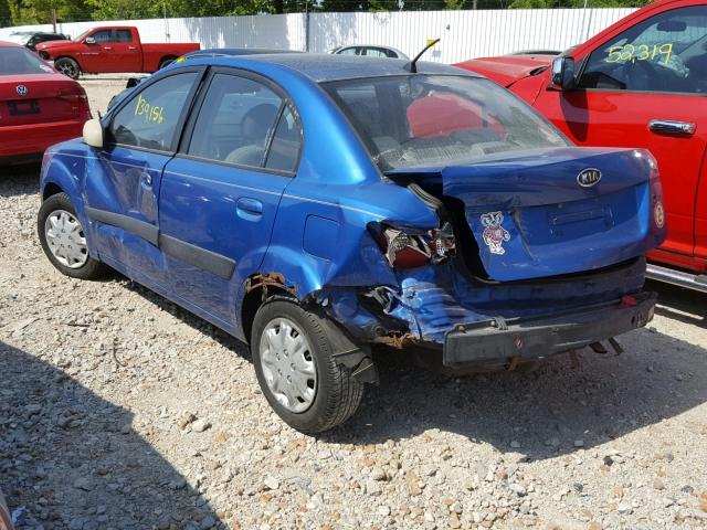 KNADE123166067631 - 2006 KIA RIO BLUE photo 3