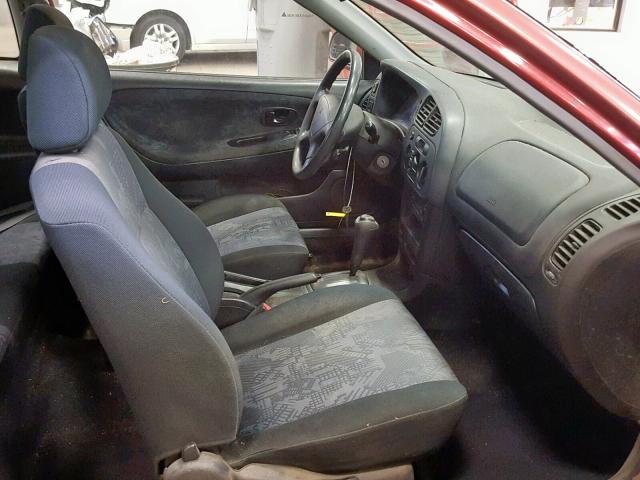 JA3AY31C12U063691 - 2002 MITSUBISHI MIRAGE LS BURGUNDY photo 5