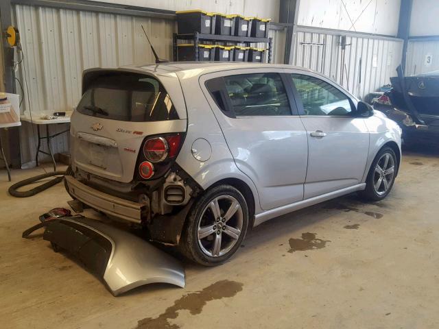 1G1JG6SB0E4143153 - 2014 CHEVROLET SONIC RS SILVER photo 4