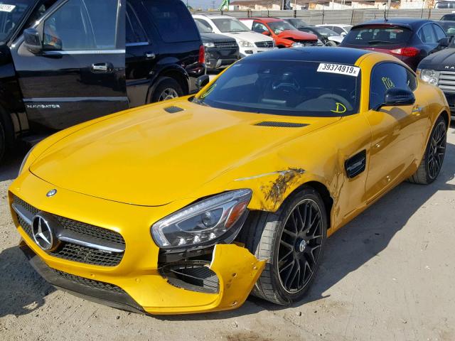 WDDYJ7HA9HA011709 - 2018 MERCEDES-BENZ AMG GT YELLOW photo 2