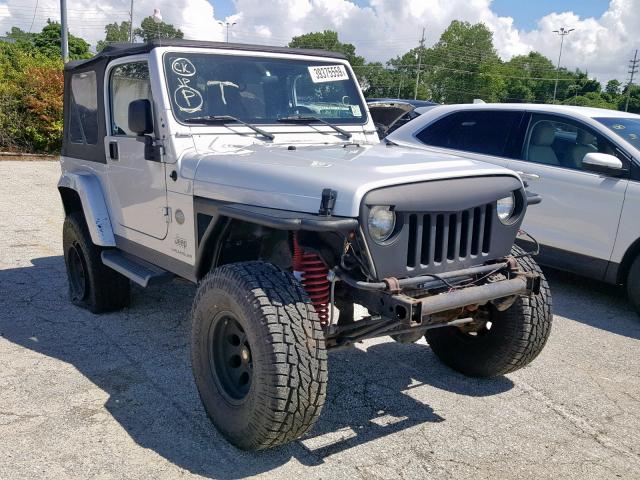 1J4FA39S25P374468 - 2005 JEEP WRANGLER X SILVER photo 1