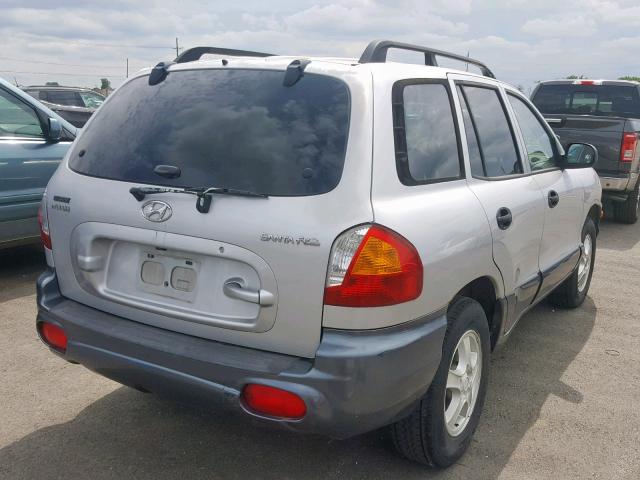 KM8SB82B01U027270 - 2001 HYUNDAI SANTA FE SILVER photo 4