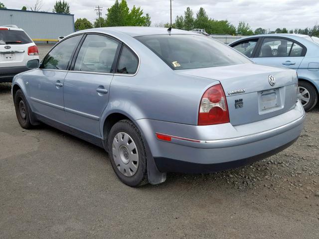 WVWPD63B42P131882 - 2002 VOLKSWAGEN PASSAT GLS BLUE photo 3