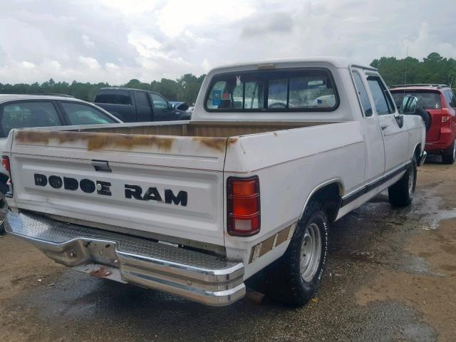 3B7GE13Y1LM016121 - 1990 DODGE D-SERIES D WHITE photo 4