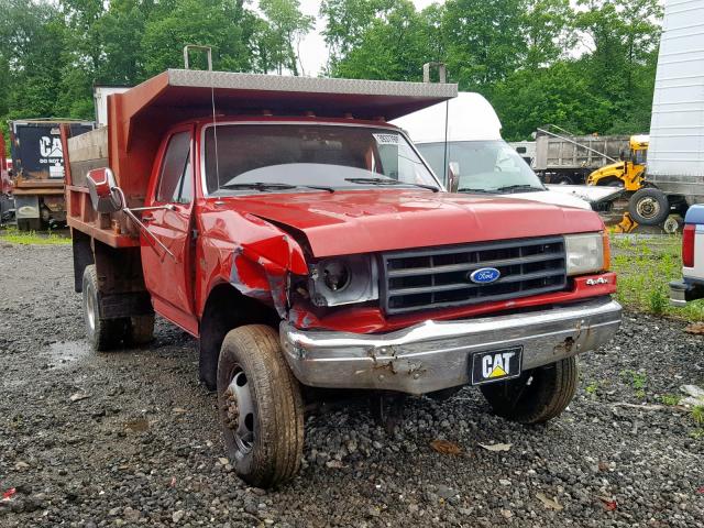 1FDKF38L3HNB22921 - 1987 FORD F350 RED photo 1