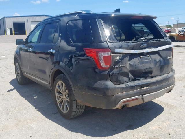 1FM5K7FH5HGC89476 - 2017 FORD EXPLORER L CHARCOAL photo 3