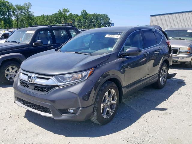 2HKRW1H84JH522687 - 2018 HONDA CR-V EXL GRAY photo 2