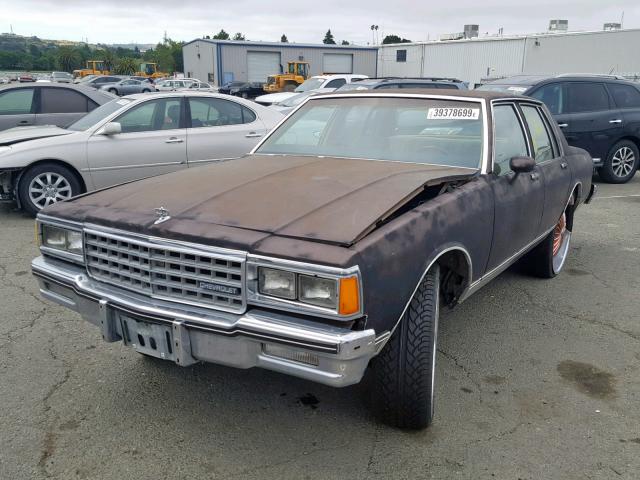 1G1BN69H0FY150845 - 1985 CHEVROLET CAPRICE CL BLACK photo 2