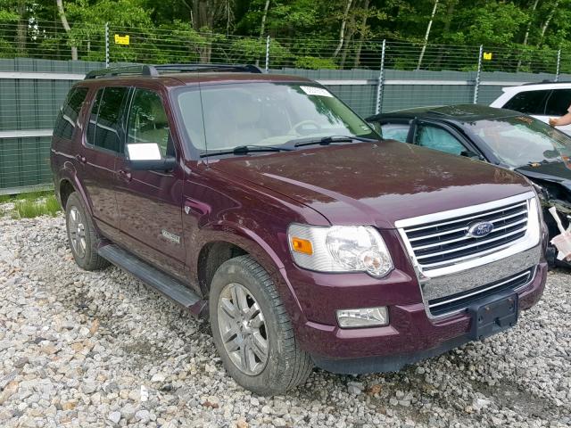 1FMEU75887UA80955 - 2007 FORD EXPLORER L MAROON photo 1