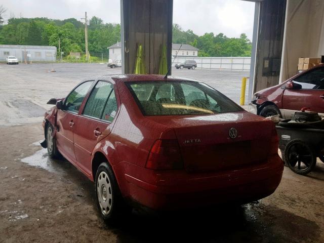 3VWSC29M2YM000959 - 2000 VOLKSWAGEN JETTA GLS RED photo 3