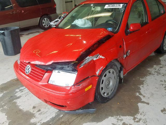 3VWSC29M2YM000959 - 2000 VOLKSWAGEN JETTA GLS RED photo 9