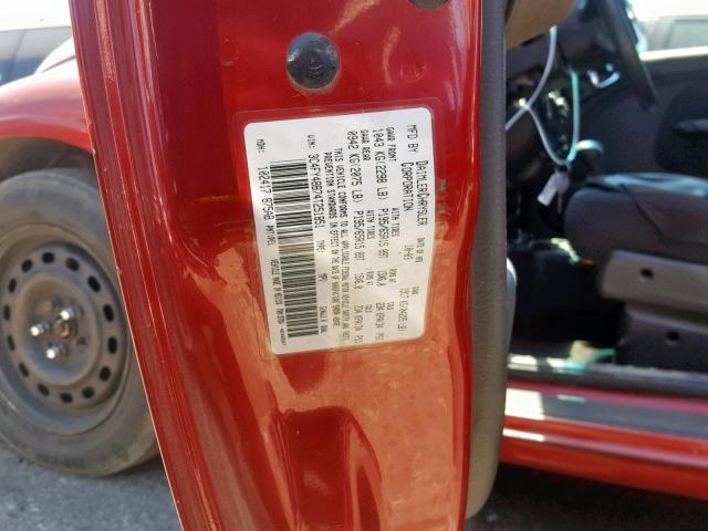 3C4FY48B74T251851 - 2004 CHRYSLER PT CRUISER BURGUNDY photo 10