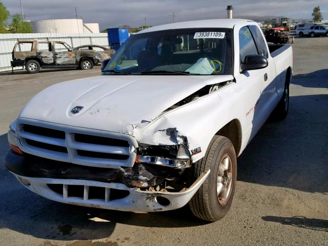 1B7GL22X8WS543752 - 1998 DODGE DAKOTA WHITE photo 2