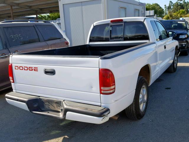 1B7GL22X8WS543752 - 1998 DODGE DAKOTA WHITE photo 4