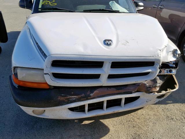 1B7GL22X8WS543752 - 1998 DODGE DAKOTA WHITE photo 7