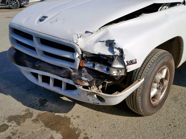 1B7GL22X8WS543752 - 1998 DODGE DAKOTA WHITE photo 9