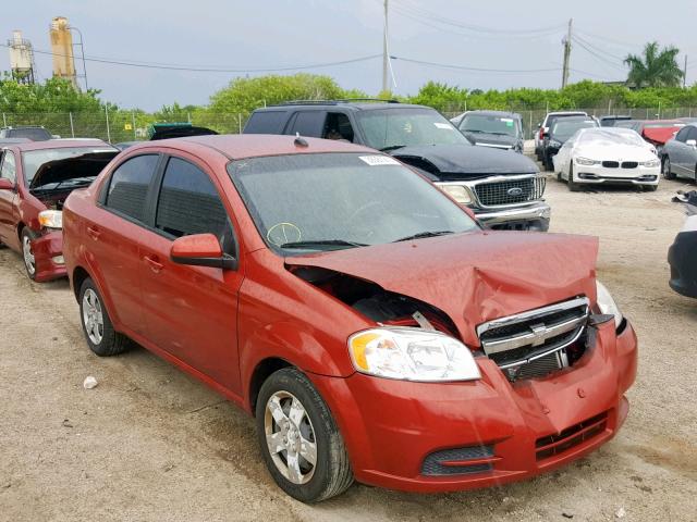 KL1TD56E49B399991 - 2009 CHEVROLET AVEO LS RED photo 1