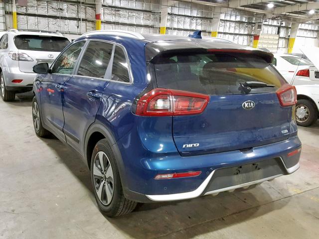 KNDCE3LC8J5142302 - 2018 KIA NIRO TOURI BLUE photo 3