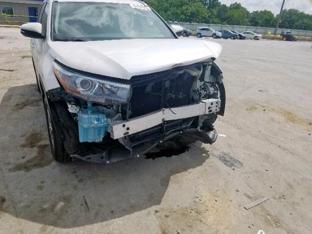 5TDKKRFH9FS054679 - 2015 TOYOTA HIGHLANDER WHITE photo 9