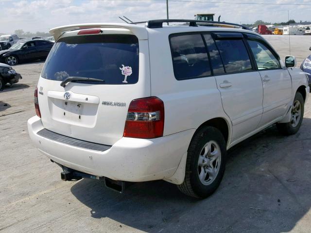 JTEGD21A170163090 - 2007 TOYOTA HIGHLANDER WHITE photo 4