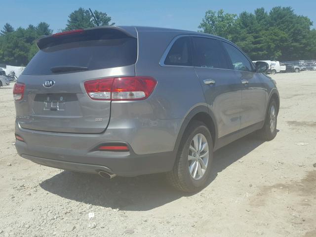 5XYPG4A30JG409556 - 2018 KIA SORENTO LX GRAY photo 4