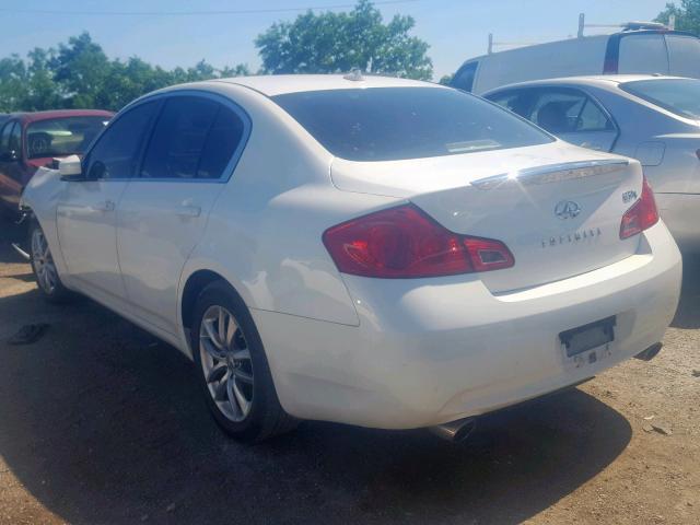 JNKCV61F89M362554 - 2009 INFINITI G37 WHITE photo 3