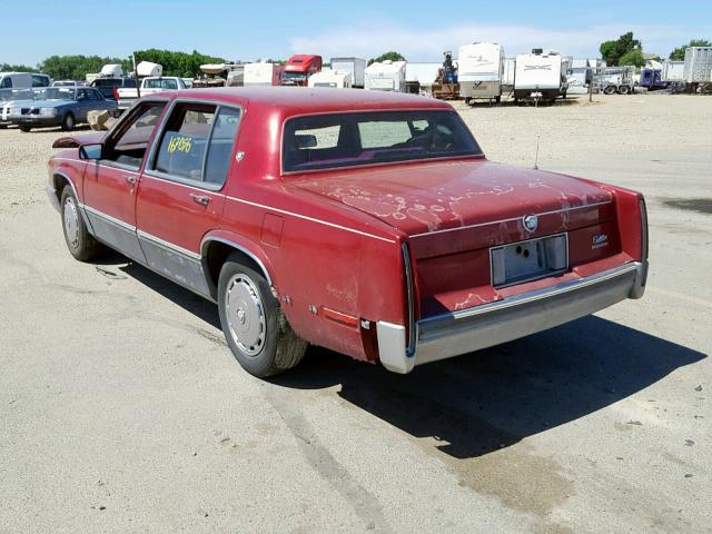 1G6CD5337L4367577 - 1990 CADILLAC DEVILLE RED photo 3