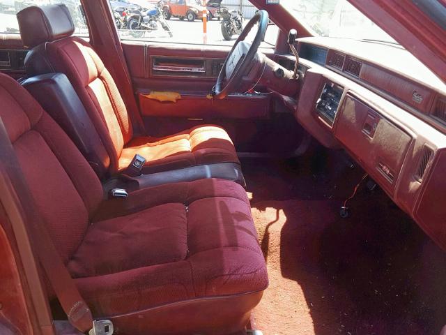 1G6CD5337L4367577 - 1990 CADILLAC DEVILLE RED photo 5