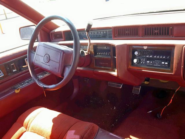 1G6CD5337L4367577 - 1990 CADILLAC DEVILLE RED photo 9