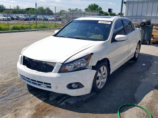 1HGCP26818A148831 - 2008 HONDA ACCORD EXL WHITE photo 2