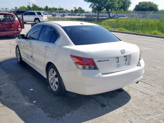 1HGCP26818A148831 - 2008 HONDA ACCORD EXL WHITE photo 3