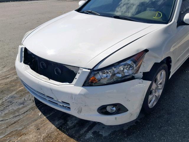 1HGCP26818A148831 - 2008 HONDA ACCORD EXL WHITE photo 9