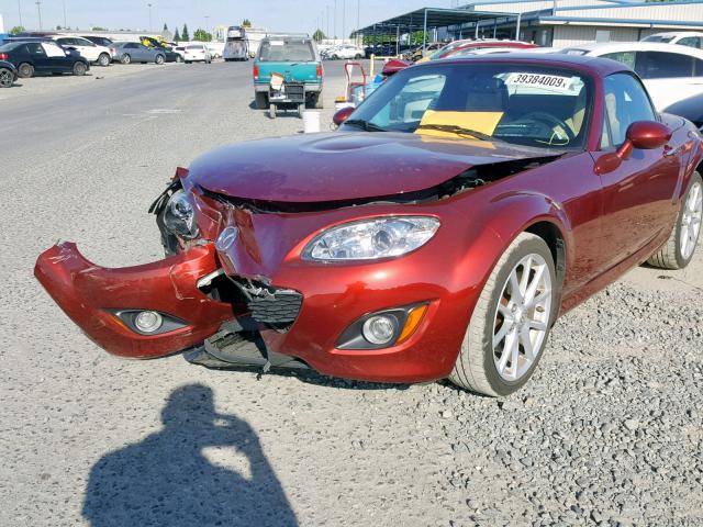 JM1NC2FF0A0206991 - 2010 MAZDA MX-5 MIATA MAROON photo 2