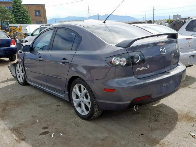 JM1BK323081174071 - 2008 MAZDA 3 S GRAY photo 3