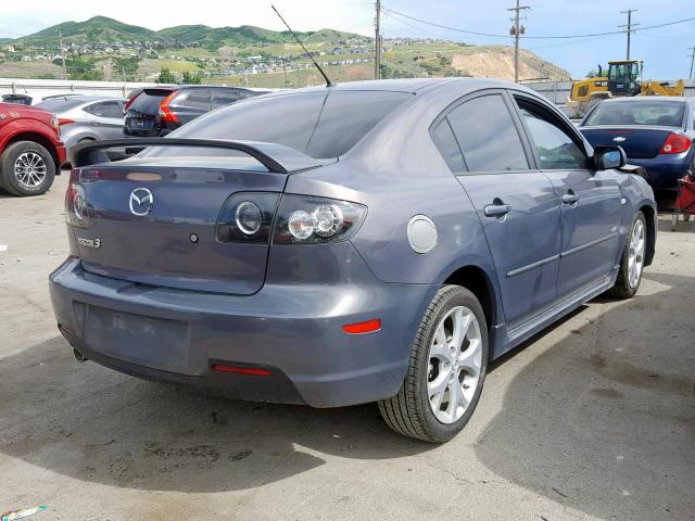 JM1BK323081174071 - 2008 MAZDA 3 S GRAY photo 4