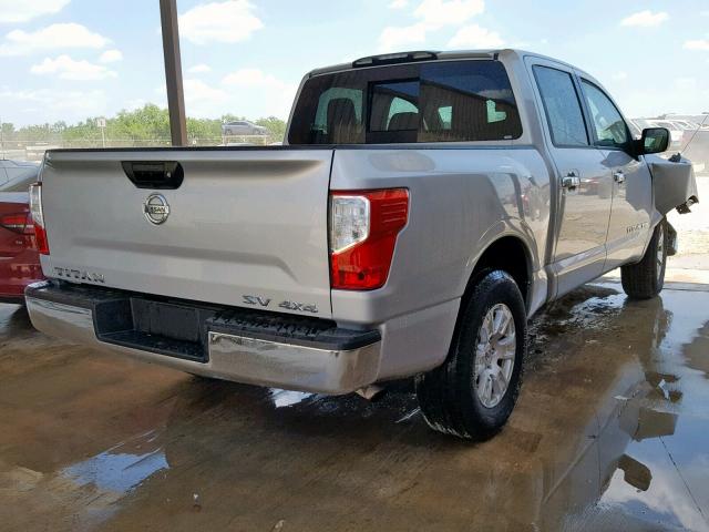 1N6AA1EJ1JN543853 - 2018 NISSAN TITAN S SILVER photo 4