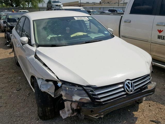 1VWAH7A32DC026504 - 2013 VOLKSWAGEN PASSAT S WHITE photo 1