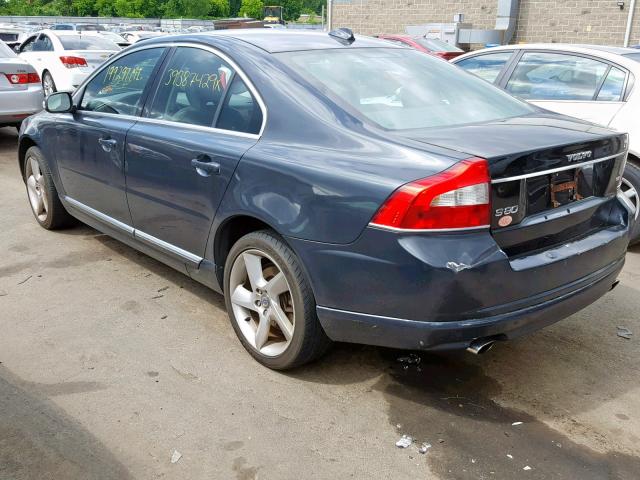 YV1992AH8A1115366 - 2010 VOLVO S80 T6 BLUE photo 3