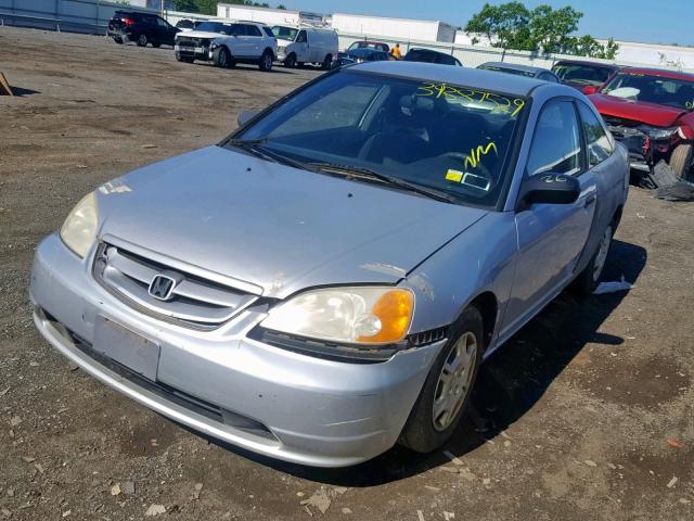 1HGEM22281L013584 - 2001 HONDA CIVIC DX WHITE photo 2